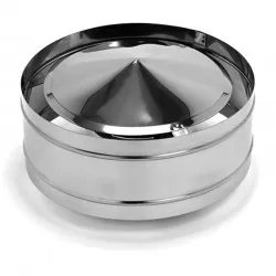 Chapéu anti-chuva para chaminé em aço Inox parede dupla - 1