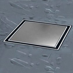 Sifão de duche em Inox 13x13 cm - 1