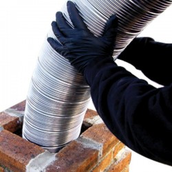 Tubo de inox flexível de parede dupla para chaminé Ø 130 - Rolo 30 metros - 4