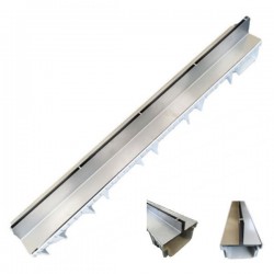 Canal drenagem oculta central Aço e PVC 100 x 12,3 x 1,5 cm - 7