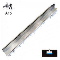 Canal drenagem oculta central Aço e PVC 100 x 12,3 x 1,5 cm - 4