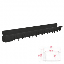 Canal de drenagem evolution PP Preto A15 100 x 12,3 x 7,5 cm - 2