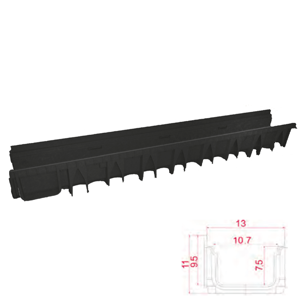 Canal de drenagem evolution PP Preto A15 100 x 12,3 x 7,5 cm - 2 Canal de drenagem evolution PP Preto A15 100 x 12,3 x 7,5 cm - 2