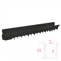 Canal de drenagem evolution PP Preto A15 100 x 12,3 x 15 cm - 2