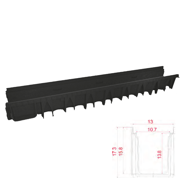 Canal de drenagem evolution PP Preto A15 100 x 12,3 x 15 cm - 2 Canal de drenagem evolution PP Preto A15 100 x 12,3 x 15 cm - 2