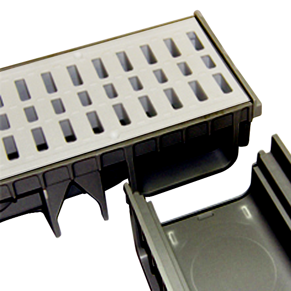 Canal de drenagem evolution PP Preto A15 100 x 12,3 x 15 cm - 4 Canal de drenagem evolution PP Preto A15 100 x 12,3 x 15 cm - 4