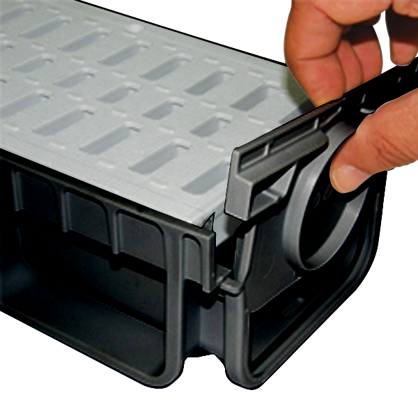 Canal de drenagem evolution PP Preto A15 100 x 12,3 x 15 cm - 6 Canal de drenagem evolution PP Preto A15 100 x 12,3 x 15 cm - 6