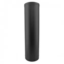 Tubo de chaminé em Inox simples 1m Preto / antracite - 1
