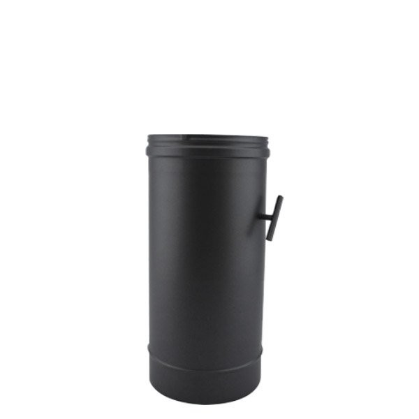 Tubo de chaminé c/registo em Inox simples 33 cm Preto / antracite - 1 Tubo de chaminé c/registo em Inox simples 33 cm Preto / antracite - 1