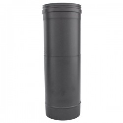 Tubo de chaminé extensível em Inox simples 38/56 cm Preto / antracite - 2
