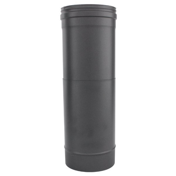 Tubo de chaminé extensível em Inox simples 38/56 cm Preto / antracite - 2 Tubo de chaminé extensível em Inox simples 38/56 cm Preto / antracite - 2