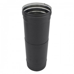 Tubo de chaminé extensível em Inox simples 38/56 cm Preto / antracite - 1