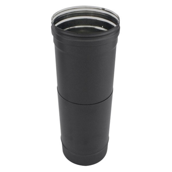 Tubo de chaminé extensível em Inox simples 38/56 cm Preto / antracite - 1 Tubo de chaminé extensível em Inox simples 38/56 cm Preto / antracite - 1