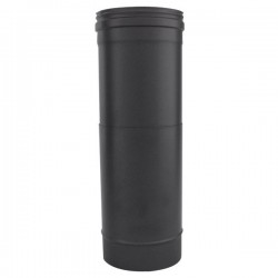Tubo de chaminé extensível em Inox simples 15/25 cm Preto / antracite - 2