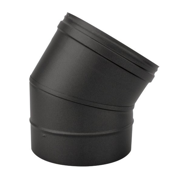 Curva 30º para chaminé em Inox simples Preto / antracite - 2 Curva 30º para chaminé em Inox simples Preto / antracite - 2