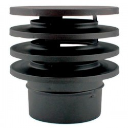 Chapéu Saturno para chaminé em Inox simples Preto / antracite - 1