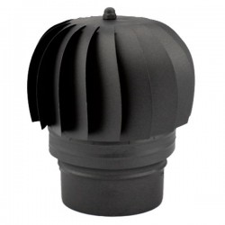 Girândola para tubagem de chaminé em aço Inox simples Preto / antracite - 2