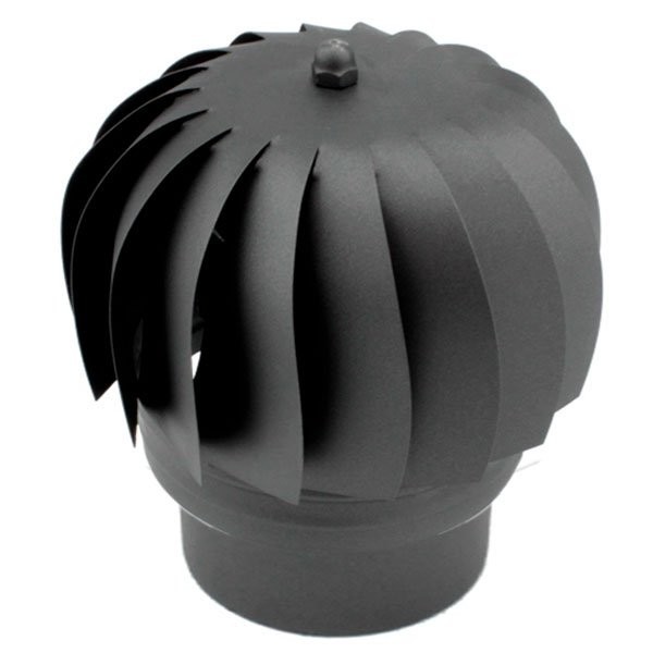 Girândola para tubagem de chaminé em aço Inox simples Preto / antracite - 1 Girândola para tubagem de chaminé em aço Inox simples Preto / antracite - 1