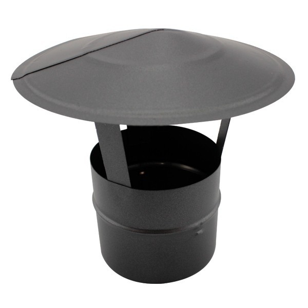 Chapéu para chaminé em Inox simples Preto / antracite - 1 Chapéu para chaminé em Inox simples Preto / antracite - 1