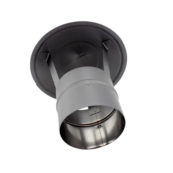 Chapéu para chaminé em Inox simples Preto / antracite - 2 Chapéu para chaminé em Inox simples Preto / antracite - 2