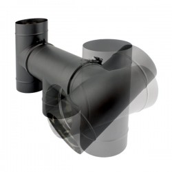 Chapéu anti-tempestade para chaminé em Inox simples Preto / antracite - 2