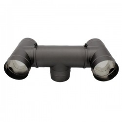 Chapéu anti-tempestade para chaminé em Inox simples Preto / antracite - 3
