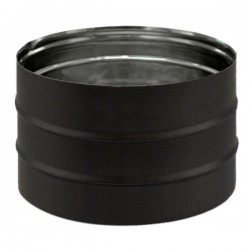 União macho para chaminé em Inox simples Preto / antracite - 1