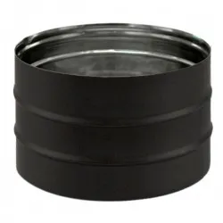 União macho para chaminé em Inox simples Preto / antracite - 1
