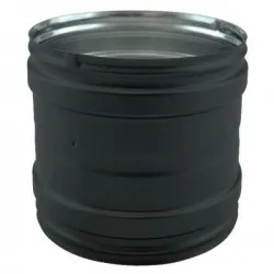 União fêmea para chaminé em Inox simples Preto / antracite - 1