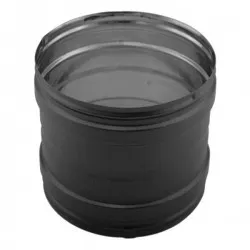 União fêmea para chaminé em Inox simples Preto / antracite - 2