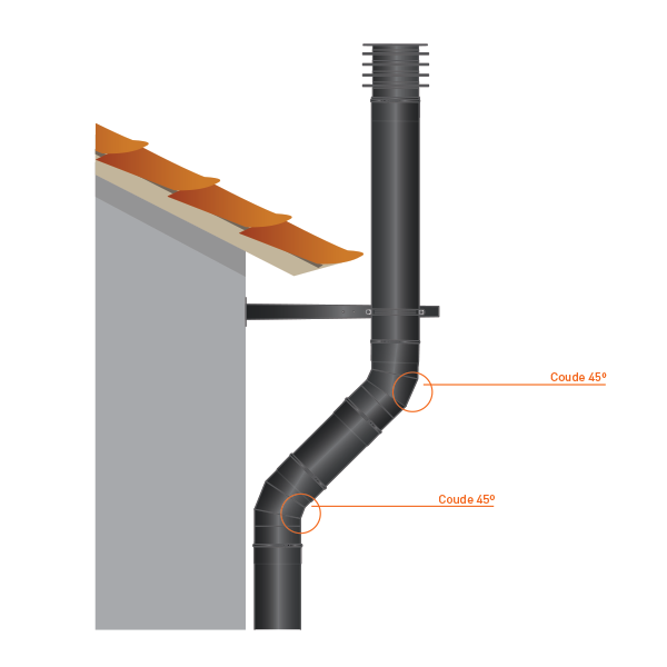 Suporte de distância em Inox Preto / antracite - 3 Suporte de distância em Inox Preto / antracite - 3