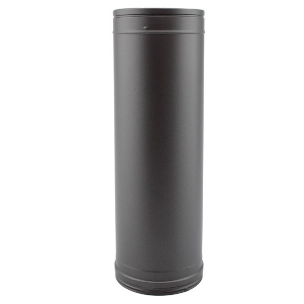 Tubo rígido Inox parede dupla isolado 1m Preto / antracite - 2 Tubo rígido Inox parede dupla isolado 1m Preto / antracite - 2