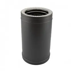 Tubo rígido Inox parede dupla isolado 33cm Preto / antracite - 1