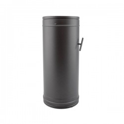 Tubo c/registo parede dupla isolado 50cm Preto / antracite - 1