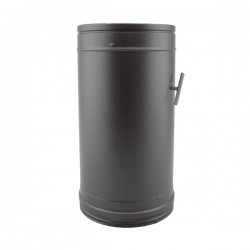 Tubo c/registo parede dupla isolado 33cm Preto / antracite - 1