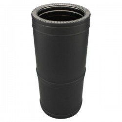 Tubo extensível parede dupla isolado 38/56 cm Preto / antracite - 1