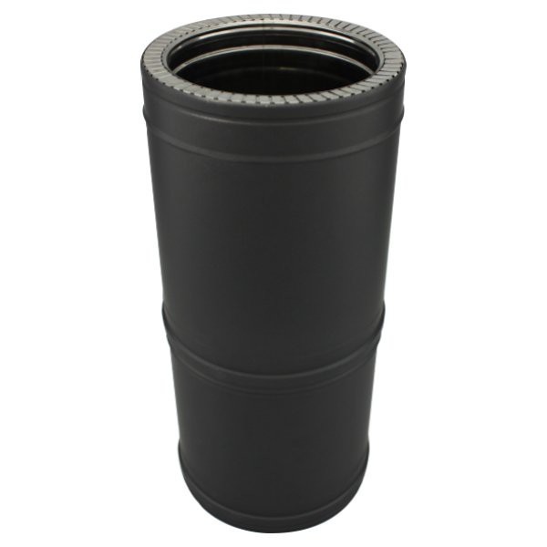 Tubo extensível parede dupla isolado 38/56 cm Preto / antracite - 1 Tubo extensível parede dupla isolado 38/56 cm Preto / antracite - 1