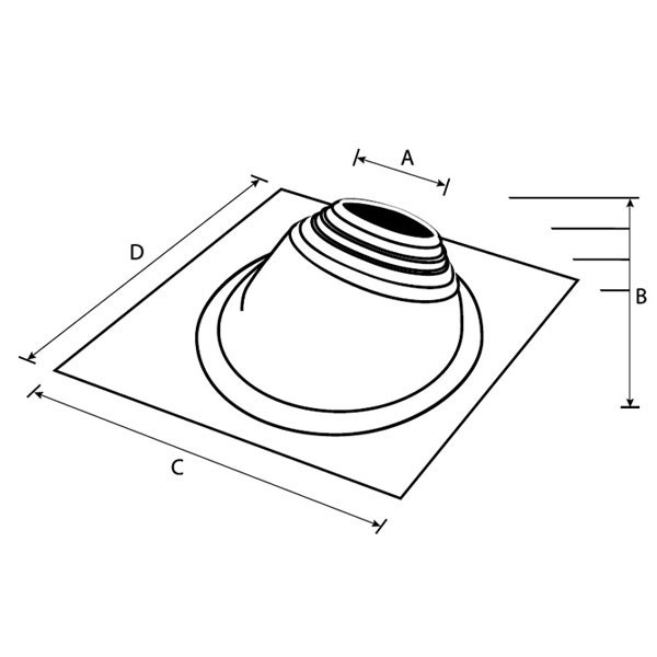 Cobre águas em Silicone e Alumínio VERSATUILE Nº2 Ø203 ao Ø279 mm - 3 Cobre águas em Silicone e Alumínio VERSATUILE Nº2 Ø203 ao Ø279 mm - 3