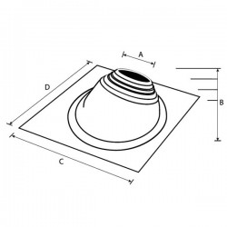 Cobre águas em Silicone e Alumínio VERSATUILE Nº3 Ø279 ao Ø457 mm - 4