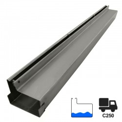 Canal oculto de drenagem lateral em aço galvanizado C250 100 x 14 cm - 1