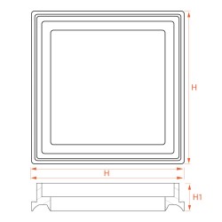 Tampa + moldura em polipropileno verde 30x30 cm - 2