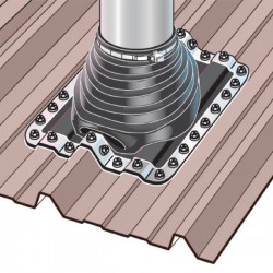 Membrana impermeável em EPDM para telhado Pipeco Nº 7 Ø140 ao Ø292 mm - 4