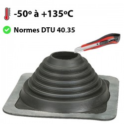 Membrana impermeável em EPDM para telhado Pipeco Nº 7 Ø140 ao Ø292 mm - 1