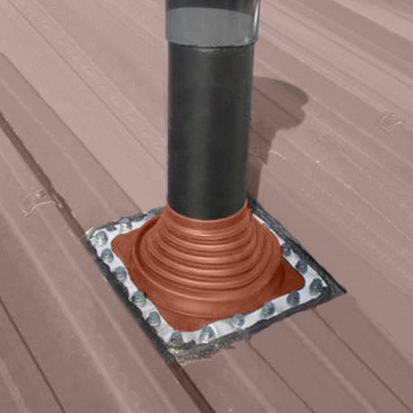 Membrana impermeável em Silicone para chaminé Pipeco Nº 3 Ø6 ao Ø146 mm - 3 Membrana impermeável em Silicone para chaminé Pipeco Nº 3 Ø6 ao Ø146 mm - 3