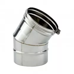Curva 30º para chaminé em Inox simples - 1