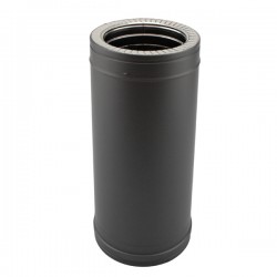 Tubo rígido Inox parede dupla isolado 50cm Preto / antracite - 1