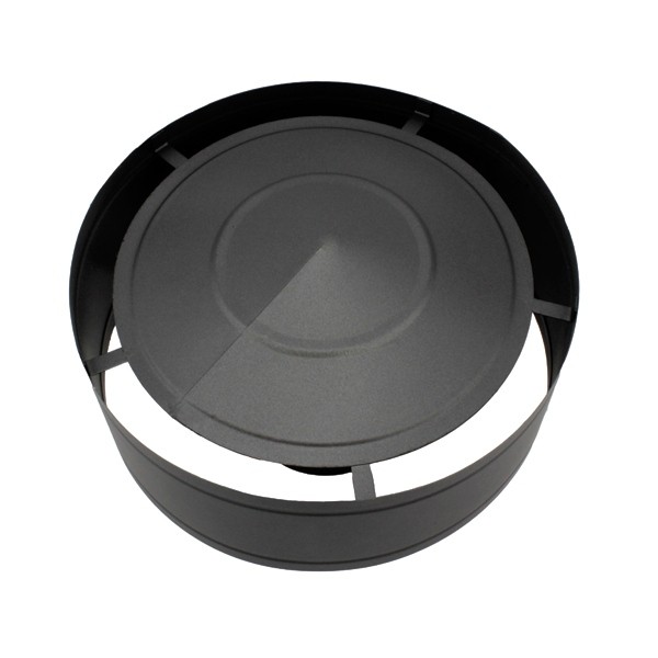 Chapéu anti-chuva para chaminé em aço Inox parede dupla Preto / antracite - 4 Chapéu anti-chuva para chaminé em aço Inox parede dupla Preto / antracite - 4