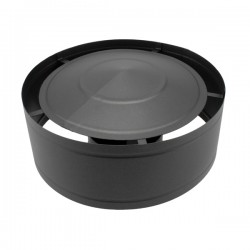 Chapéu anti-chuva para chaminé em aço Inox parede dupla Preto / antracite - 3
