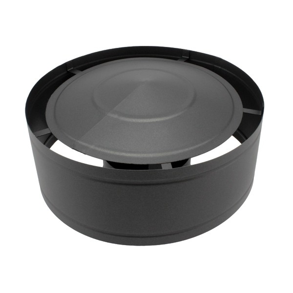 Chapéu anti-chuva para chaminé em aço Inox parede dupla Preto / antracite - 3 Chapéu anti-chuva para chaminé em aço Inox parede dupla Preto / antracite - 3