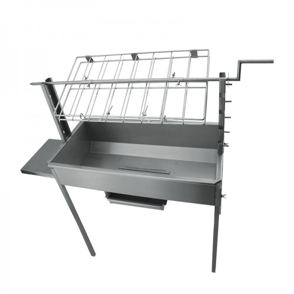 Churrasqueira a carvão BlazeElite com grelha de leitão e espeto em Inox - 3 Churrasqueira a carvão BlazeElite com grelha de leitão e espeto em Inox - 3